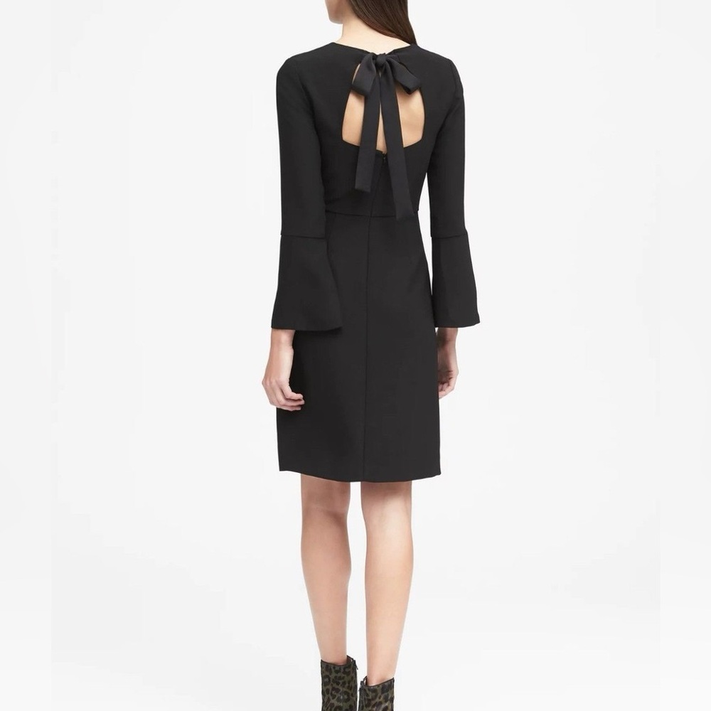 NWT Banana Republic Elegant Black Dress with Bow Detail